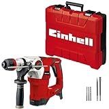 Einhell Bohrhammer TE-RH 32 4F Kit (1250 W, 5 Joule, 32 mm Bohrleistung in Beton, SDS-Plus, Anti-Vibrationsgriff, inkl. E-Box, 3 Bohrer, Spitzz- und Flachmeißel)