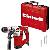 Einhell Bohrhammer TE-RH 32 4F Kit (1250 W, 5 Joule, 32 mm Bohrleistung in Beton, SDS-Plus, Anti-Vibrationsgriff, inkl. E-Box, 3 Bohrer, Spitzz- und Flachmeißel)