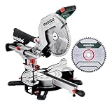 Metabo Kapp- und Gehrungssäge Set KGS 305 M – 613305900 – Mit Precision Cut Line, 305 mm 2. Hartmetall-Sägeblatt und Zugfunktion – 2 m Kabellänge