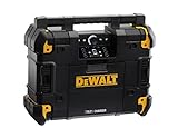 DEWALT Akku- & Netz-Radio (passend zum T-Stak-Boxen-System, mit Ladestation, DAB+ & AM/FM-Baustellenradio, IP54, Betrieb über Akku oder 230-Volt-Anschluss, Lieferung ohne Akku & Ladegerät) DWST-81078