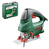 Bosch Home and Garden Stichsäge PST 900 PEL (620W, Hubzahl bei Leerlauf 500 bis 3100 U/min, in Kunststoffkoffer), 06033A0200