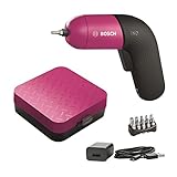 Bosch Home and Garden Akkuschrauber IXO (6. Generation, pink, integrierter Akku mit Mikro-USB-Lader, variable Drehzahlregelung, in Aufbewahrungsbox), (L x B x H) 155 x 48 x 126 mm