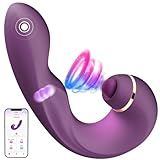 Erotik Butterfly Vibrator für Klitoris mit APP - Silikon Flattern Vibration für Frauen G-punkt Pulsieren Stimulator Sex Spielzeug für Die Frau, 3IN1 Dildo Vibratorensets für Frauen Paare 5x5x10 modi