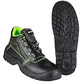 SAFETYTEX Sicherheitsschuhe S3 Stahlkappe Leder Arbeitsschuhe schwarz Schnürstiefel Halbschuhe leicht ergonomisch rutschhemmend, Schnürstiefel, 43