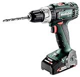 Metabo Akku-Bohrschrauber BS 18 L – 602321500 – 18 V – Bohrschrauber mit praktischem Bitdepot – Inklusive Akku und Ladegerät