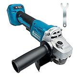 Akku Winkelschleifer Ersatz für Makita DGA504Z, kabelloser Schleifer für Makita 18V Akku mit bürstenlosem Motor,125mm Durchmesser,3 Geschwindigkeit 10000 RPM für Schneiden Schleifen (Ohne Akku)