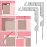 Briartw 2 Stück/Set, Bucheinband-Anleitung, 5-in-1 Buchbinder-Werkzeug aus Edelstahl, Metall, zum Herstellen von Buchumschlägen, Erstellen von Buchumschlägen aus Spanplatten, einfaches Hinzufügen