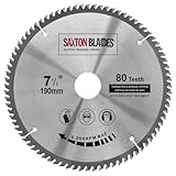 TCT19080T Saxton, TCT-Kreissägeblatt für Bosch Makita Dewalt, 190 mm x 30 mm x Bohrungsdurchmesser x 80 Zähne