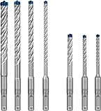 Bosch 7x EXPERT SDS plus-7X Hammerbohrer-Sets (für Weichgestein, Harter Stein, Ø 5-12 mm, Professional Zubehör Bohrhammer)