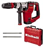 Einhell Abbruchhammer TE-DH 12 (1.050 W, Schlagzahl 4.100 U/min, 12 Joule Schlagstärke, SDS-max-Werkzeugaufnahme, 4 m Gummikabel, inkl. Spitz- und Flachmeißel, inkl. E-Box)