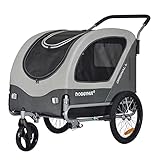 Doggyhut Original Large Fahrradanhänger & Hundebuggy 2 in 1 für Hunden bis 35kg Hundeanhänger Jogger Hundewagen mit Feststellbremse Tiggo 80405