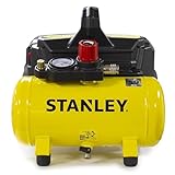 Stanley 100/8/6 Silent Air Compressor DST 100/8/6SI, 750 W, 230 V, Giallo