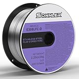 SONNLER Edelstahl-Schweißdraht V2A 0,9mm 1,0kg, MIG MAG Schweißdraht für Schweißgerät ohne Gas, D100 Drahtrolle mit 20mm Dorn für alle MIG-Maschinen