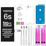 YOSTCH Accu Battery Ersatz Akku Kompatibel mit iPhone 6s A1633, A1688, A1700 Hoher Kapazität 3100mAh mit Werkzeuge Set Reparaturset Klebestreifen Adhesive Kit Tool Öffnungs Akkus Batterie Ersatzakku