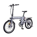 nakxus 20F220 E-Bike, Elektrofahrrad 20'' Drehmomentsensor, Magnesiumlegierung Ultraleichtes E-Bike mit 36V 12.8Ah Lithium Akku für große Reichweite bis zu 100KM, EU-konformes Klapprad mit App