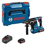 Bosch Professional 18V System Akku Bohrhammer GBH 18V-24 C (mit SDS plus, inkl. 2x 5.0Ah Akku, Ladegerät GAL 1880 CV, L-BOXX )