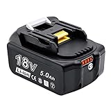 AKKOPOWER 18V 5000mAh Akku Kompatibel mit BL1850 BL1860B BL1855 BL1840 BL1830 BL1835 BL1820B BL1815 mit LED Indikator