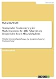 Strategische Positionierung im Markensegment bei OBI Schweiz am Beispiel des Bosch Akkuschraubers: Welche Kriterien beeinflussen die markentechnische Positionierung?