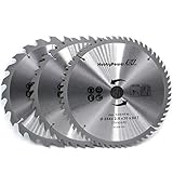 3 Kreissägeblätter 254x30mm 24, 40 und 60 Zähne + 3 Reduzierringe je Sägeblatt auf 24,4mm, 20mm und 16mm für Einhell Tischkreissäge TC-TS 2025/2 eco