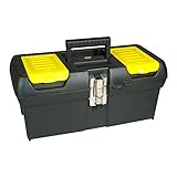 Stanley Werkzeugbox Millenium (16 Zoll, mit herausnehmbarer Ablage, zwei Organizern, Metallschließen, Kunststffgroff) 1-92-065