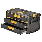 Dewalt ToughSystem 2.0 DWST08330-1 (Modul mit 3 flachen Schubfächern aus schlagfestem Kunststoff, kugelgelagerten Schienen, 22kg Belastbarkeit pro Schublade, kompatibel mit ToughSystem 2.0 & 1.0)