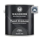 Wanders Pastell Erlebnisse 2,5L - Dunkler Fels/Dunkelgrau - Edelmatte Wandfarbe! Küchenmöbellack und Möbelfarbe. Kreidefarbe für Holz & mehr. Hohe Deckkraft, schnell trocknend