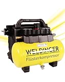 WELDINGER Flüster Kompressor FK 135 pocket ölfrei 1100 W Luftabgabe 135 l Tankvolumen 6 l Druckregler 5 Jahre Garantie