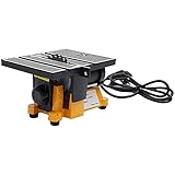 Tischkreissäge Mini Table Saw 4500RPM Tischsäge Kreissäge Säge Cutting Tool Modellbau (90W, Sägeblatt Ø 100mm, Schnitttiefe 15mm)