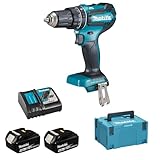 Makita DHP485RTJ Akku-Schlagbohrschrauber 18 V / 5,0 Ah, 2 Akkus, Ladegerät im MAKPAC