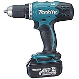 Makita DDF453SYE Bohrmaschine Umschaltknarren kabellos, Schwarz / Blau