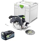 Festool Akku-Handkreissäge HKC 55 EB-Basic-5,0 (mit Akkupack, Kreissägeblatt, Innensechskantschlüssel), im Systainer