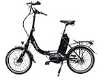 GermanXia E-Bike Faltrad Mobilemaster Klapprad cm 8G Nabenschaltung Shimano mit Scheibenbremsen, 80 Nm Mittelmotor mit Drehmomentsensor, bis zu 145 km nach StVZO