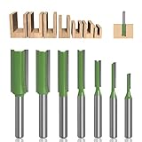 Acboor Nutfräser, 7 Stück Fräser für Oberfräse 6mm Schaft Gerade Fräser Set Holz Fräser Router Bit Oberfräser Nutfräser Holzfräser Fräser - 3mm,4mm,5mm,6mm,8mm,10mm,12mm