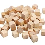 400 Stück Holz Würfel 10mm Holz Quadrat Holzklötzchen zum Basteln Natürliche Kleine Holzwürfel Blanko zum Basteln DIY Holzblöcke Holzquadratblöcke für Malen Handwerk Dekoration Zahlen