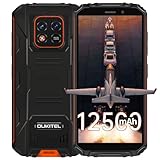 OUKITEL WP18 Outdoor Handy - 12500mAh Smartphone Ohne Vertrag, Baustellenhandy IP68 & IP69K, 5,93'' HD+ Android 11, 4GB + 32GB/1TB, 13MP Kamera, GPS/OTG, 4G Dual SIM, Wasserdicht, Orange