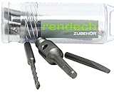 SDS plus Adapter-Set inkl. Zentrierbohrer & Auswurfkeil für Bohrkrone, Dosenbohrer, Steckdosenbohrer mit M16 Gewinde | rendech® Markenqualität