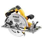 Dewalt 18 Volt Akku-Handkreissäge DCS572NT (Sägeblatt-ø: 184 x 16mm, max. Schnitttiefe bei 90°: 58 mm, max. Neigungseinstellung 57°, 24-Zahn HM-Sägeblatt, Lieferung ohne Akku u. Ladegerät)