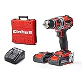 Einhell Professional Akku-Bohrschrauber TP-CD 18/50 Li BL Kit Power X-Change (18 V, Brushless, 50 Nm, 2 Gang, 13 mm Bohrfutter, inkl. 2x 2,0 Ah Akkus + Ladegerät)