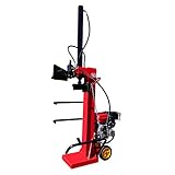 CROSSFER Holzspalter HSP13T-G6,5 13 Tonnen Spaltkraft / 104 cm Spaltlänge/Benzinmotor 6,5 PS 4 Takt OHV luftgekühlt / 2 Hand Bedienung/große Transporträder/hohe Spaltkraft