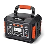 𝐁𝐥𝐚𝐜𝐤𝐯𝐢𝐞𝐰 Oscal Powerstation 300W(600W Spitze)/266WH, Tragbare Powerstation 230V, 5W LED-Notbeleuchtung, Powerbank mit Steckdose, Solargenerator für Notstrom/Camping/Wohnmobile/Stromausfälle