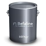 Befaline © BEFA-57 Premium Metallschutzlack 3 in 1 I 1L Anthrazitgrau I ideale Metallschutzfarbe für Metall, Eisen, Zink, Aluminium & Stahl I extrem strapazierfähig & abriebfest I für innen & außen