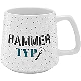 GRUSS & CO Tasse konisch 'Hammer Typ' | Steinzeug, 43 cl, mehrfarbig | Männergeschenk | 48449