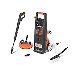 Black+Decker BXPW2000PE Hochdruckreiniger mit Patio Cleaner Deluxe und Feste Bürste (2000 W, 140 bar, 440 l/h)