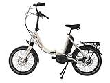 E-Bike Faltrad Klapprad MOBILEMASTER P8R RT 2023 mit Bosch Performance Line Mittelmotor, Riemen, 8-Gang Nabenschaltung mit/ohne Rücktritt - E Bike Klapprad mit Mittelmotor (Weiß, mit Rücktrittbremse)