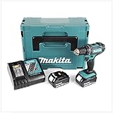 Makita DDF 482 RTJ Akku Bohrschrauber 18V 62Nm + 2x Akkus 5,0Ah + Ladegerät im Makpac 2