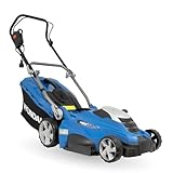 HYUNDAI Elektro-Rasenmäher LM4001E mit Mulchfunktion, Elektromäher, Mulcher, Mäher (40cm, 1800W, 50L Korb, 5-fache zentrale Höhenverstellung)