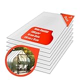 Exeta Gewächshausplatten 10mm I 7 Stk. Polycarbonat Hohlkammerplatten für Gewächshäuser I PC Doppelstegplatten UV-beständig & bruchsicher I für Garten, Frühbeet uvm I 70cm x 150cm I Transparent