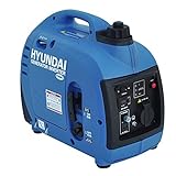 HYUNDAI Inverter Stromgenerator HY1000Si D, mobiler Notstrom-Generator, Notstromaggregat, 1 kW Stromerzeuger, Benzin Stromaggregat, leise und leicht