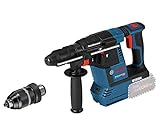 Bosch Professional 18V System Akku Bohrhammer GBH 18V-26 F (inkl. Zusatzhandgriff, Tiefenanschlag 210mm, Maschinentuch, Schnellwechselbohrfutter 13mm, Wechselfutter SDS plus, ohne Akku/ Ladegerät)