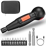 MUEZDUR Professional Akkuschrauber, 4.2V Mini Schraubenzieher Set, Elektrischer Schraubendreher 3/10 N.m Cordless Screwdriver Set mit USB kabel, Magnetischen Präzisionsbohrern, und Aufbewahrungsbox